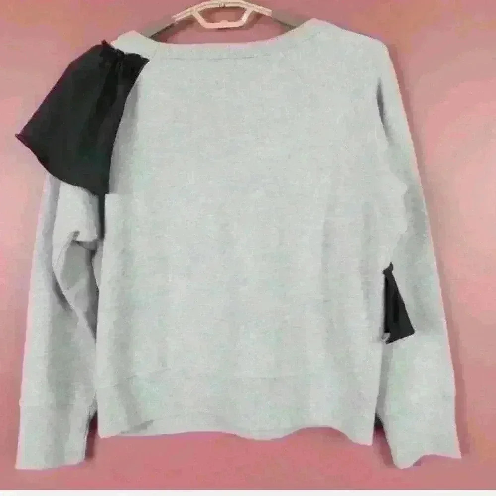 J. Crew Asymmetrical Ruffle Sweatshirt - Picture 3 of 10